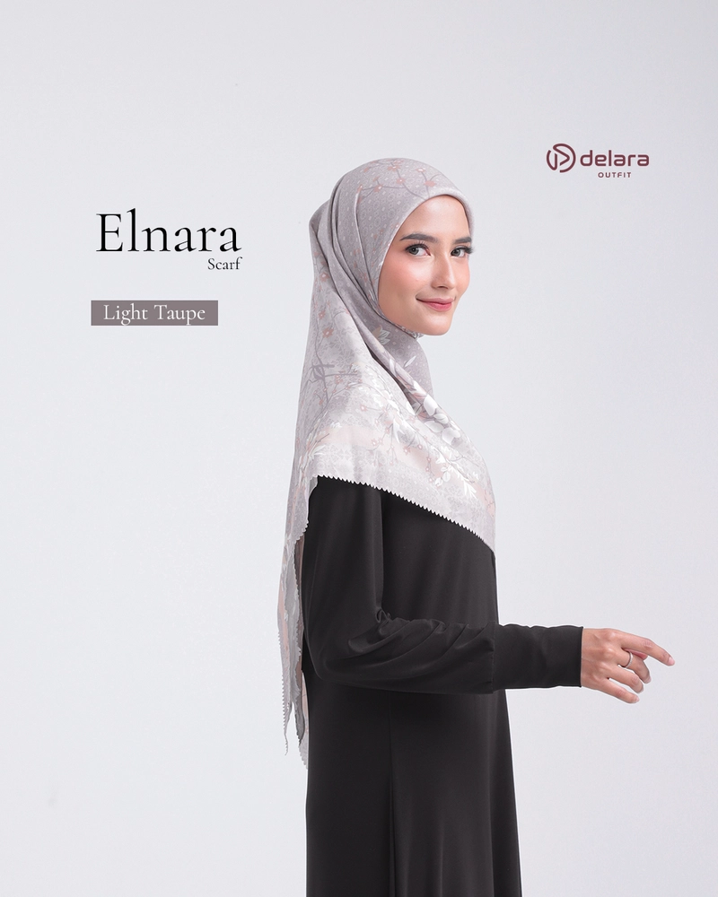 Product image SCARF MOTIF ELNARA 130 130x130cm LIGHT TAUPE